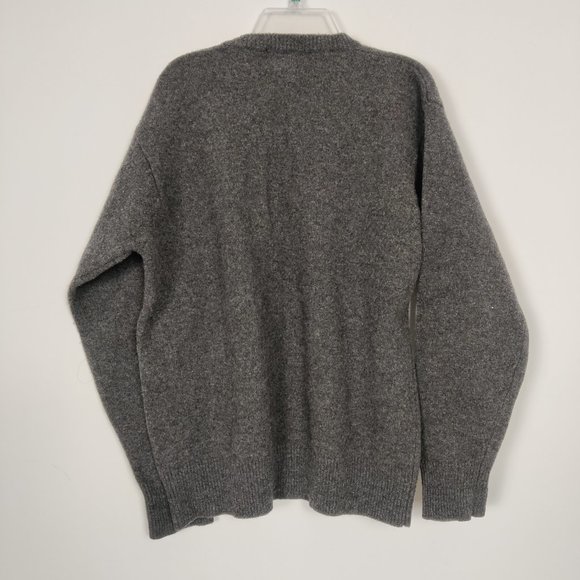 Brooksfield Men's Sweater Size XL Gray Wool V Neck Business Casual Office Comfy - Picture 2 of 6